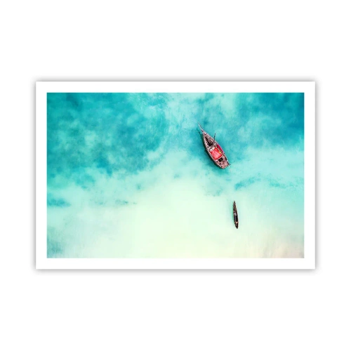 Poster - On the Beaches of Zanzibar, When the Tide Is High - 91x61 cm