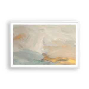 Poster in white frmae - Abstract: Land of Gentleness - 91x61 cm
