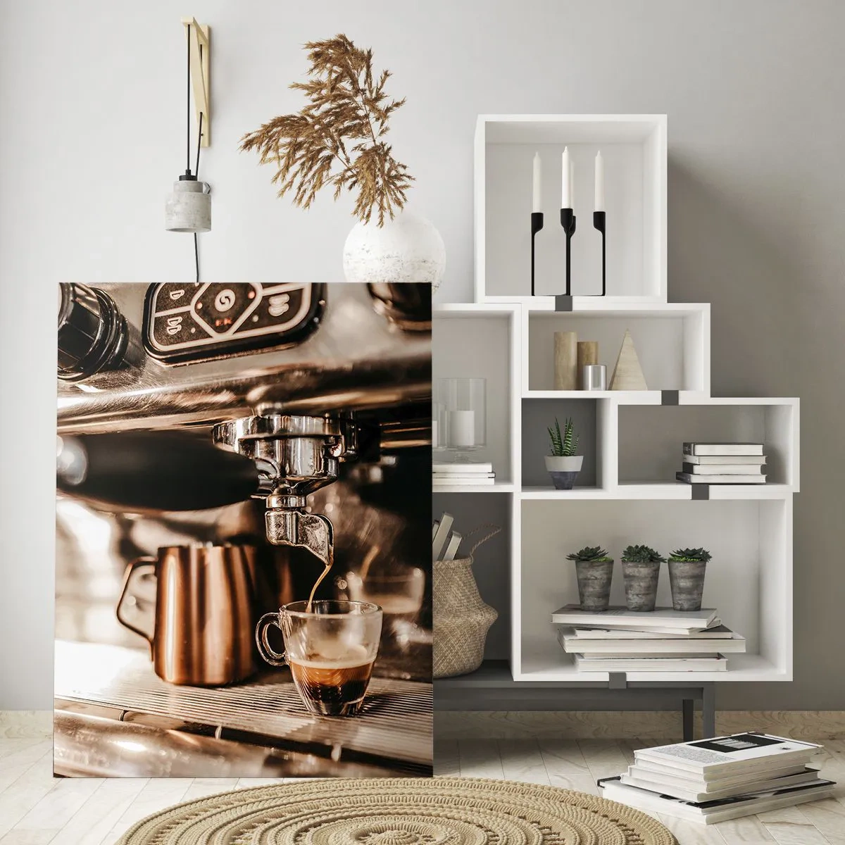 Glass picture - Glow of a Coffee - 70x100 cm