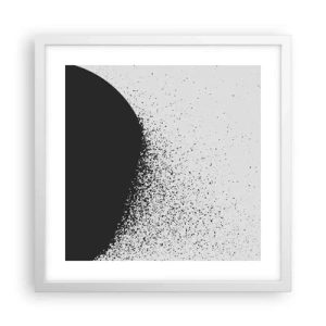 Poster in white frmae - Movement of Particles - 40x40 cm