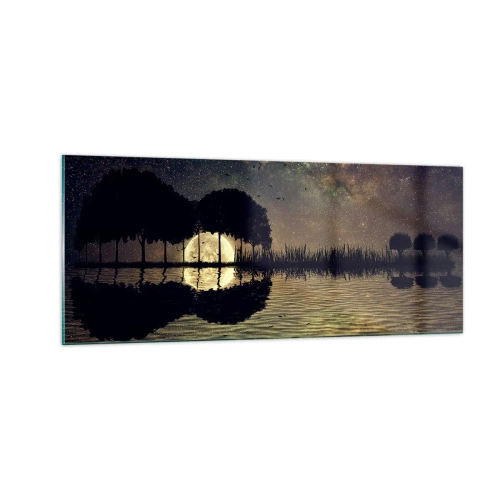 Glass picture - Night at the Edge of the World - 100x40 cm