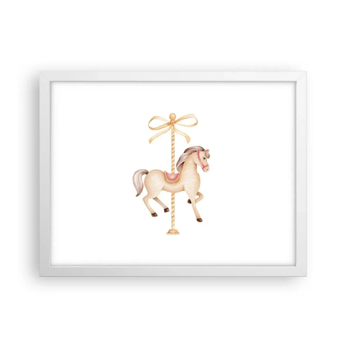 Poster in white frmae - Graceful Trot - 40x30 cm