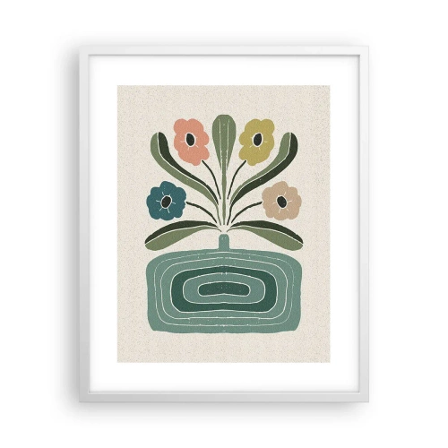 Poster in white frmae - Symmetrical Bouquet - 40x50 cm