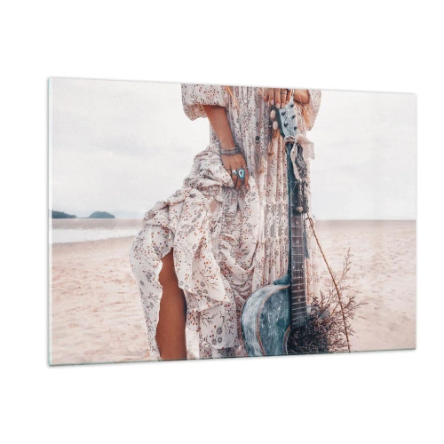 Glass picture - Flower Chidlren on their Way - 120x80 cm