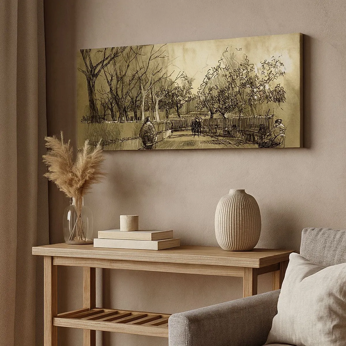Canvas picture - Moment Stopped with a Feather - 100x40 cm