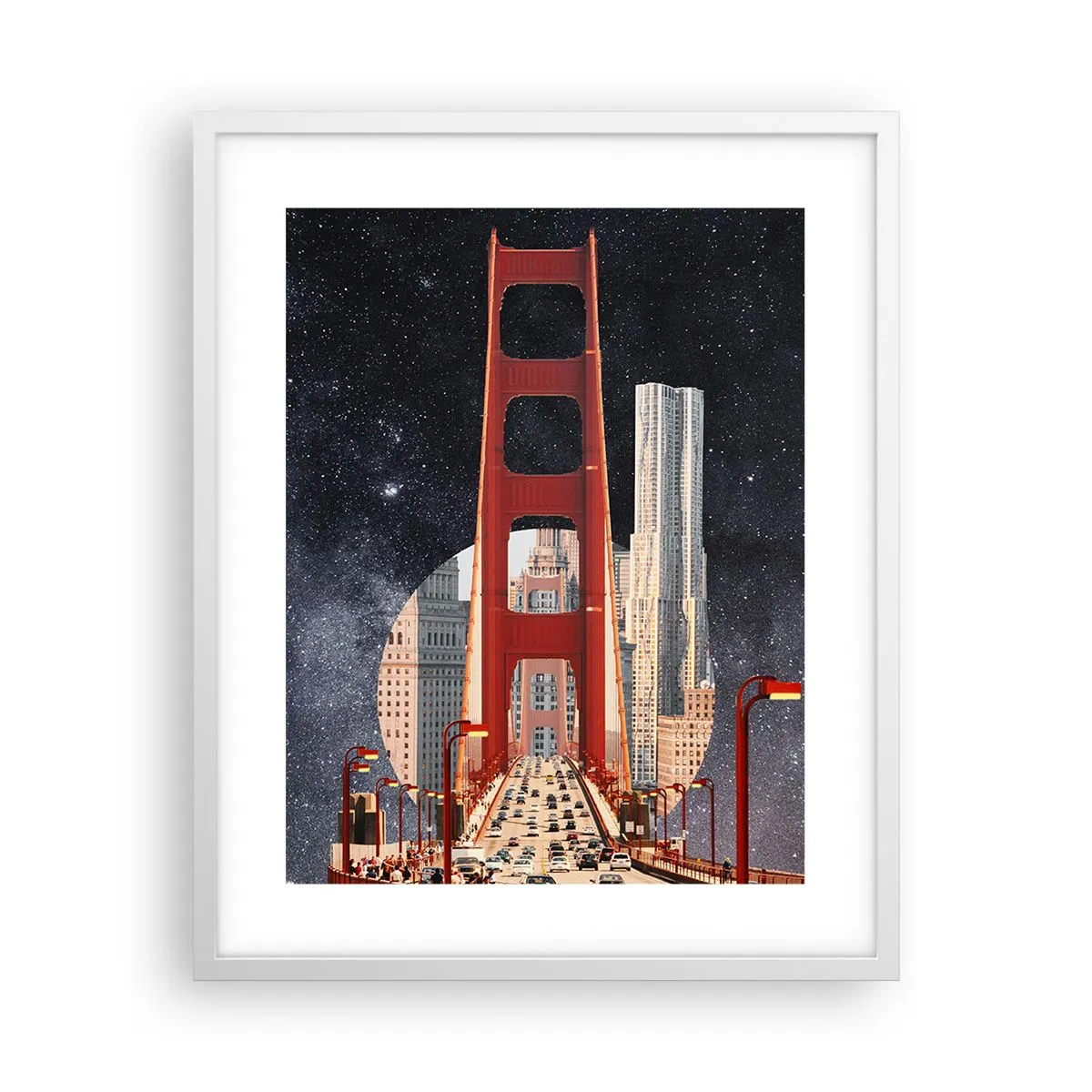 Poster in white frmae - Always in the Centre - 40x50 cm