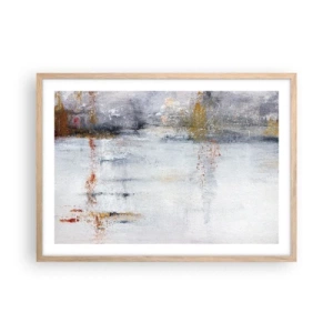 Poster in light oak frame - Behind a Curtain of Air - 70x50 cm