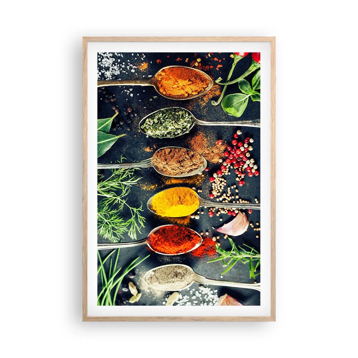Poster in light oak frame - Culinary Magic - 61x91 cm