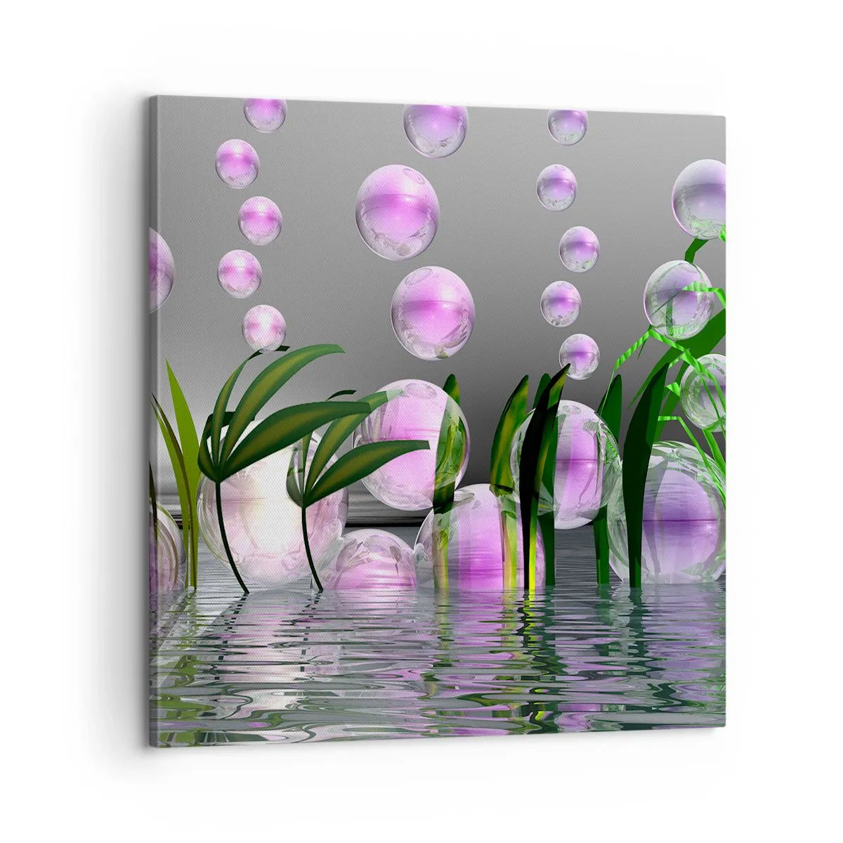 Canvas picture - Reflexive Composition of Lightness and Life - 60x60 cm