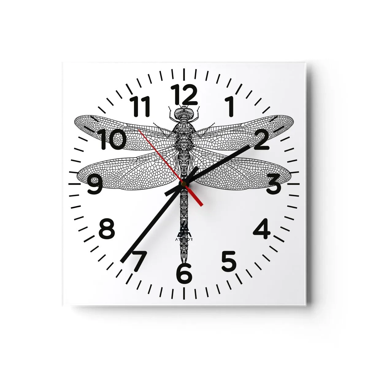 Wall clock - Clock on glass - Precision of Nature - 40x40 cm