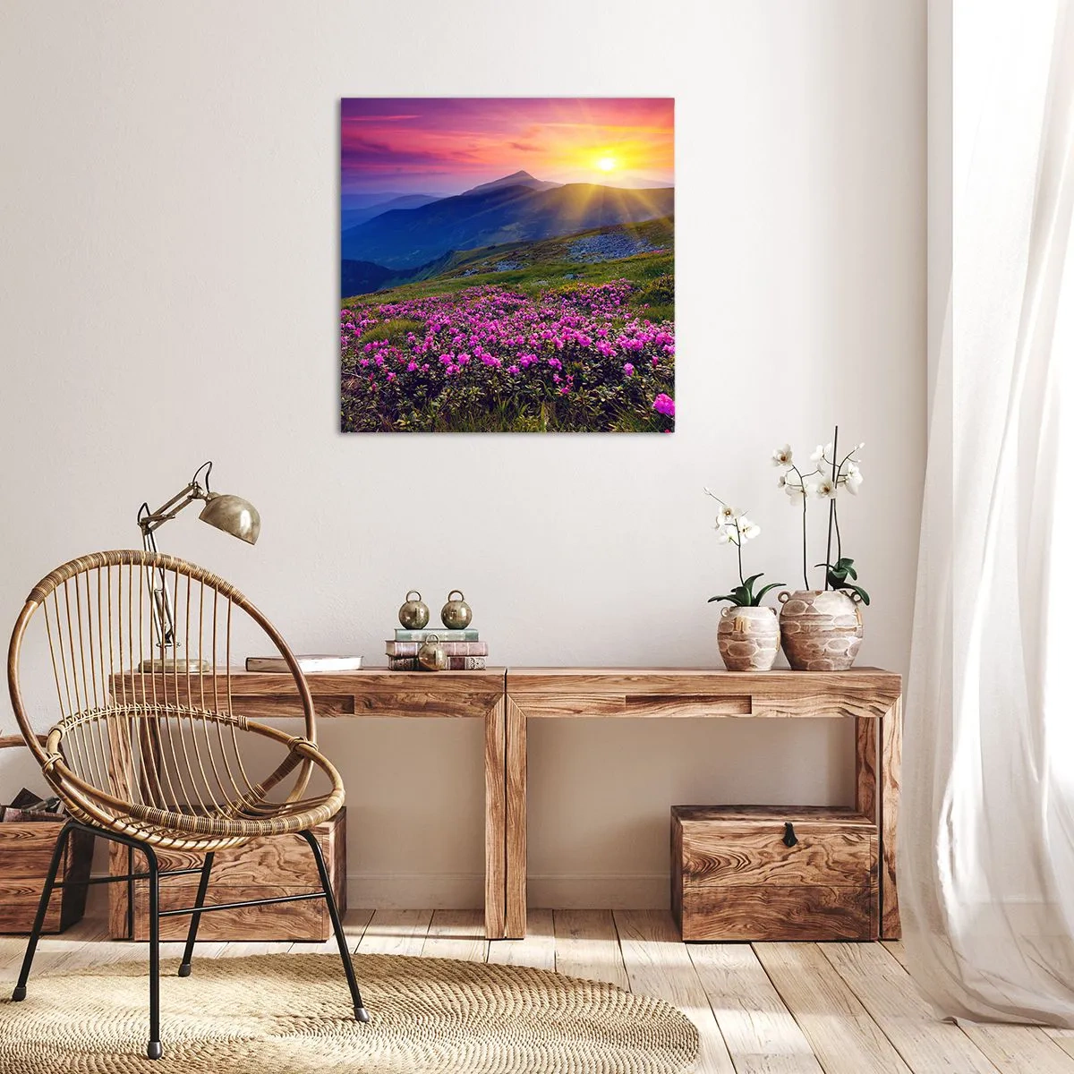 Canvas picture - Surrounded by Mountain Pine and Herbs - 30x30 cm