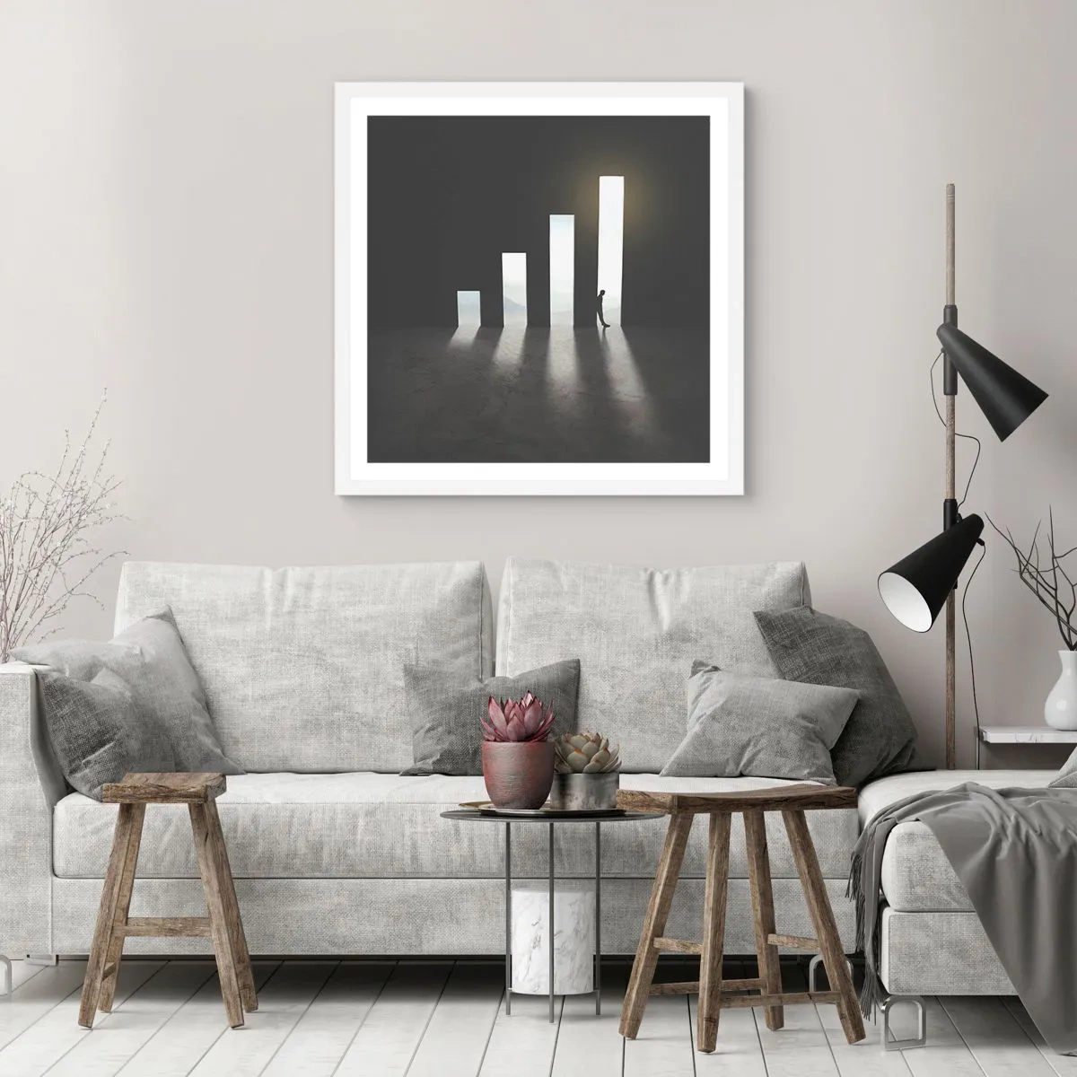 Poster in white frmae - Success - Impression - 50x50 cm