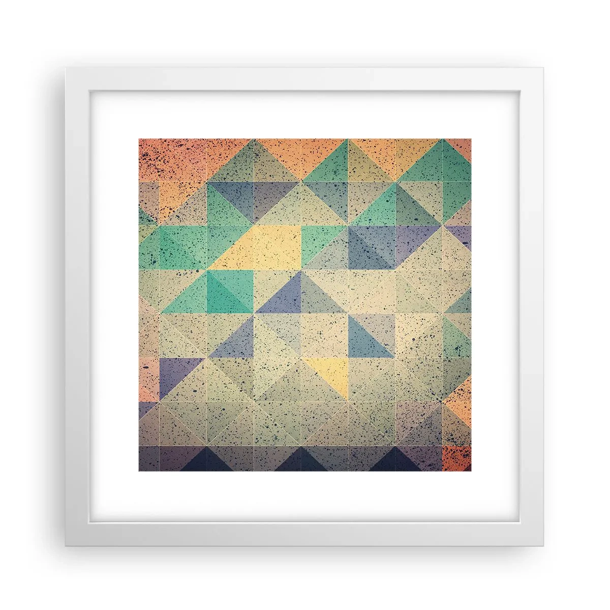 Poster in white frmae - The Republic of Triangles - 30x30 cm