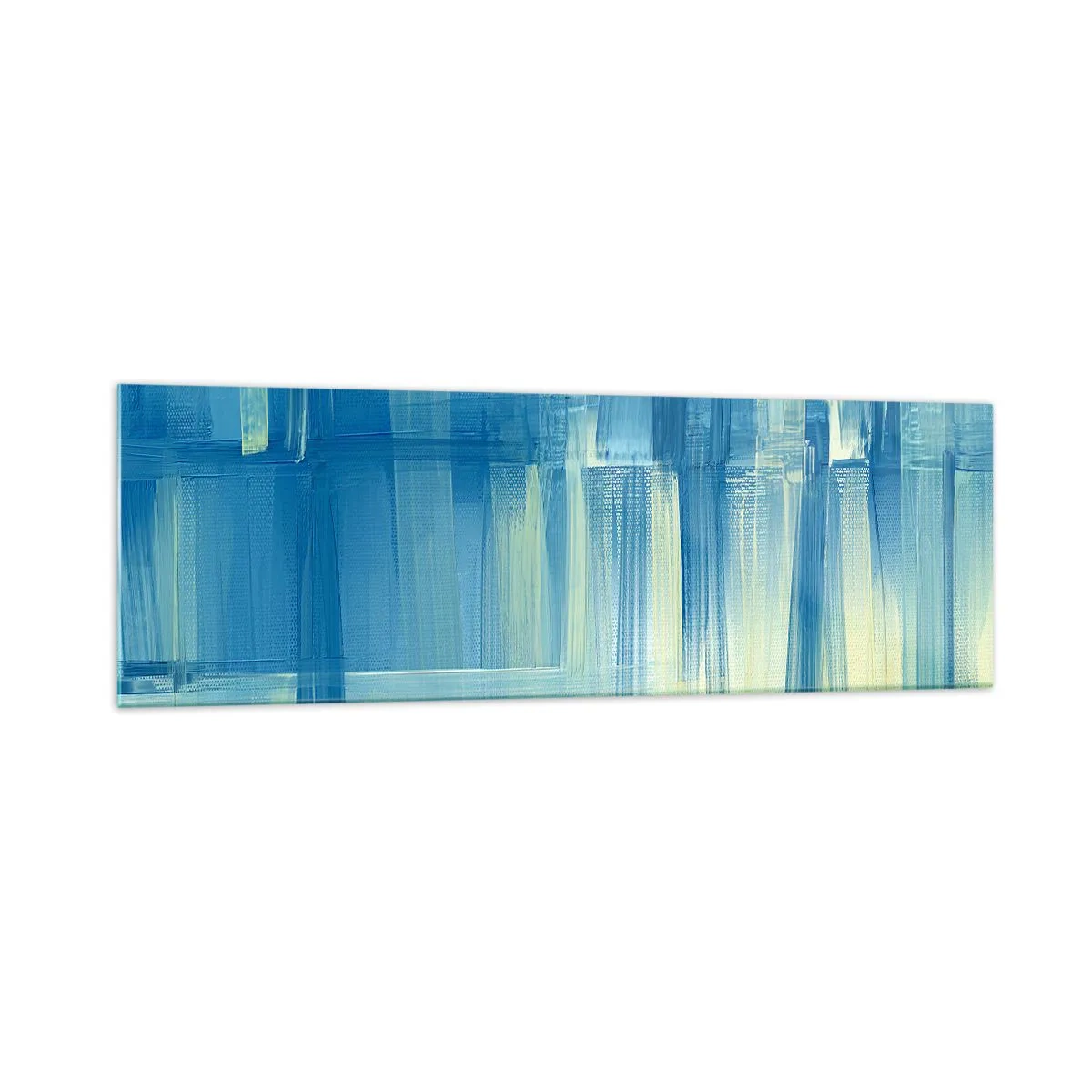 Glass picture - Composition In Turquoise - 160x50 cm