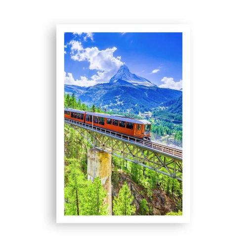 Poster - Train Through the Alps - 61x91 cm