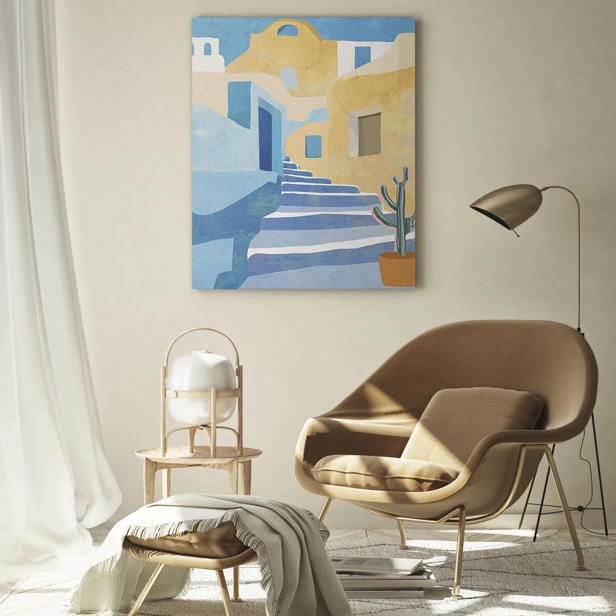 Glass picture - Day in an Arabic City - 50x70 cm