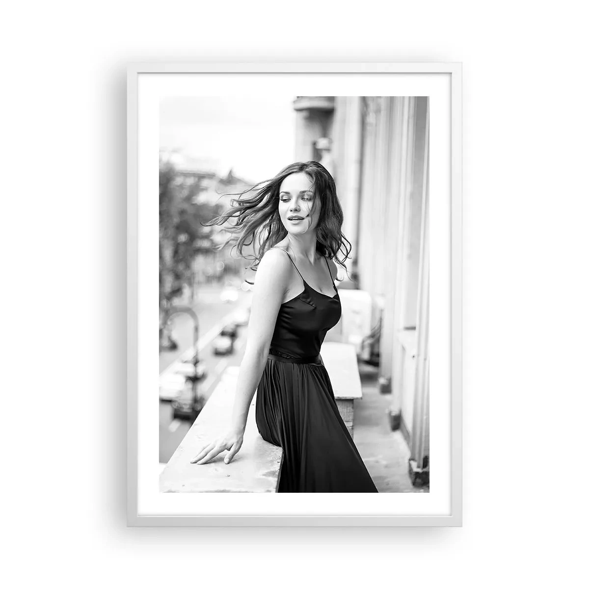 Poster in white frmae - Certainly a Parisian  - 50x70 cm