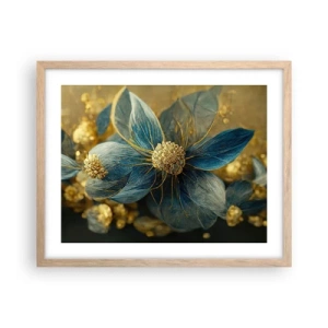 Poster in light oak frame - Blossoming in Gold - 50x40 cm
