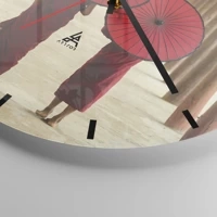 Clock face with lines