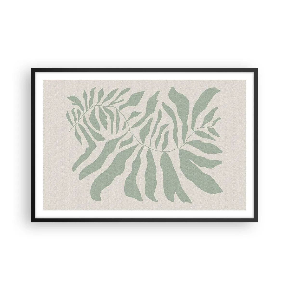 Poster in black frame - Emerald Branch - 91x61 cm