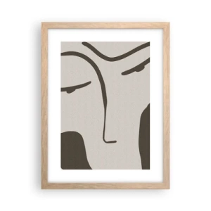 Poster in light oak frame - Like from Modigliani's Painting - 30x40 cm