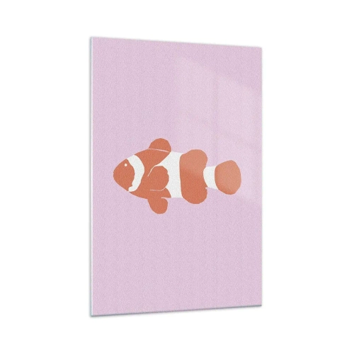 Glass picture - Coral Suits Her from Head to Tail - 70x100 cm