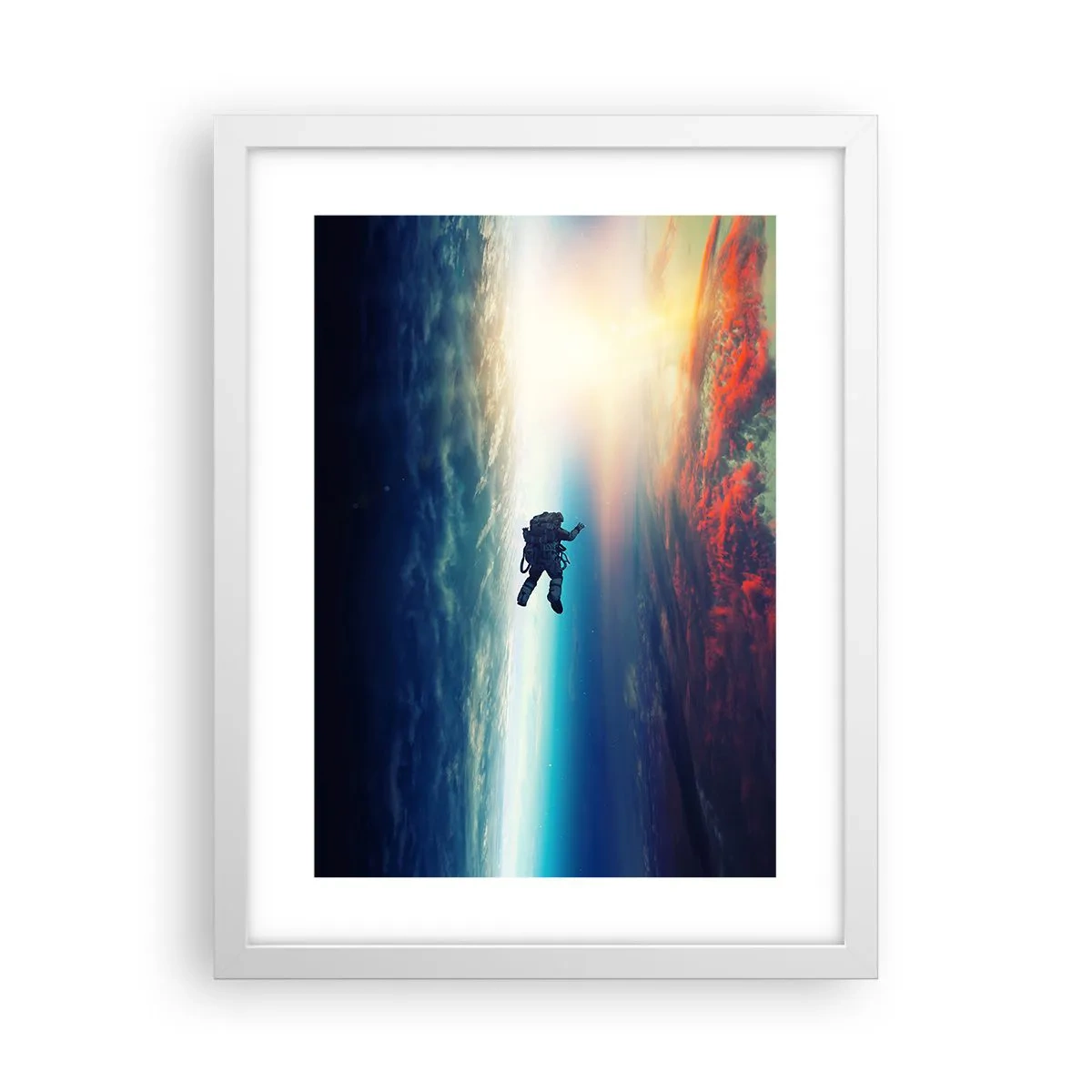 Poster in white frmae - Confronting the Universe - 30x40 cm