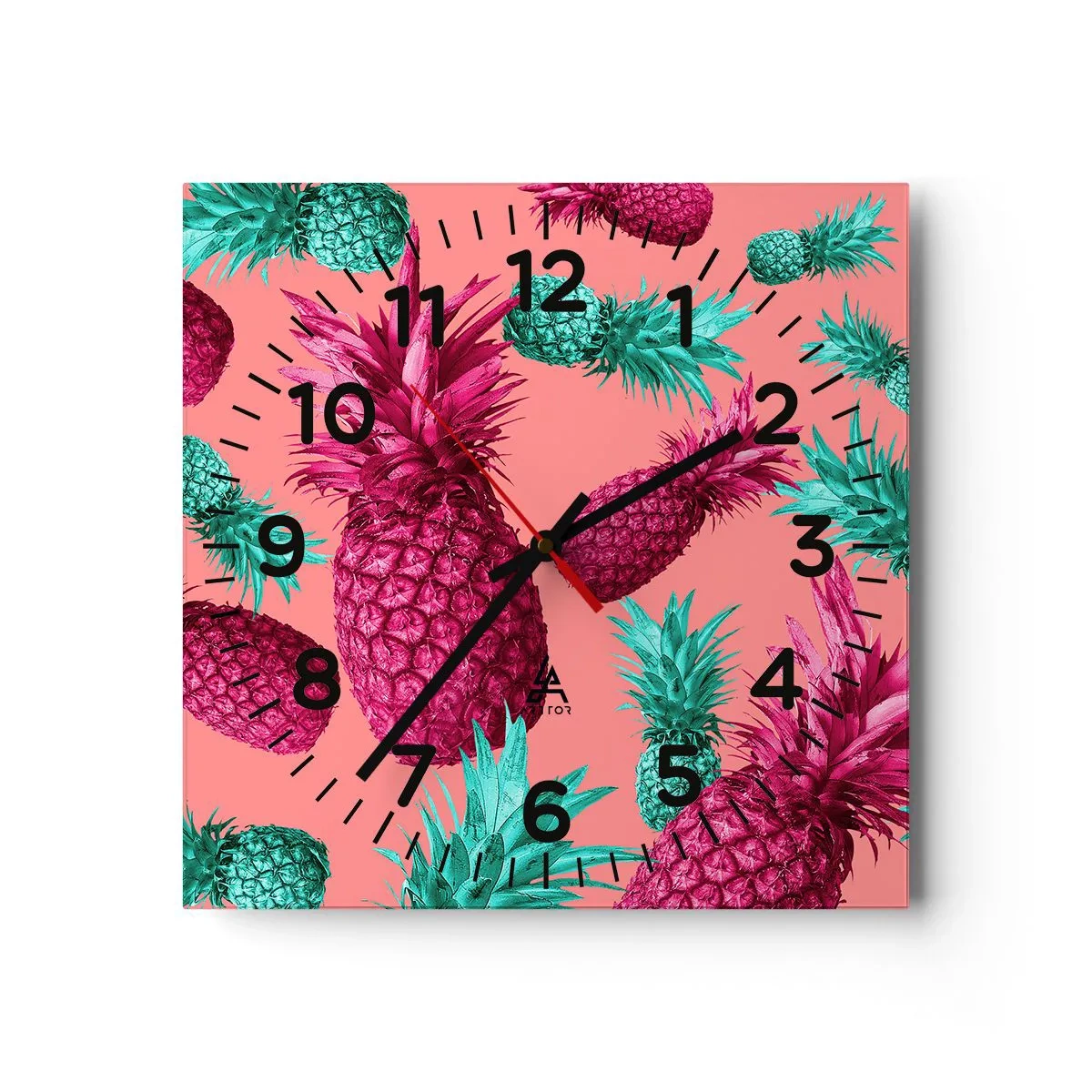 Wall clock - Clock on glass - Freedom is Sweet - 40x40 cm