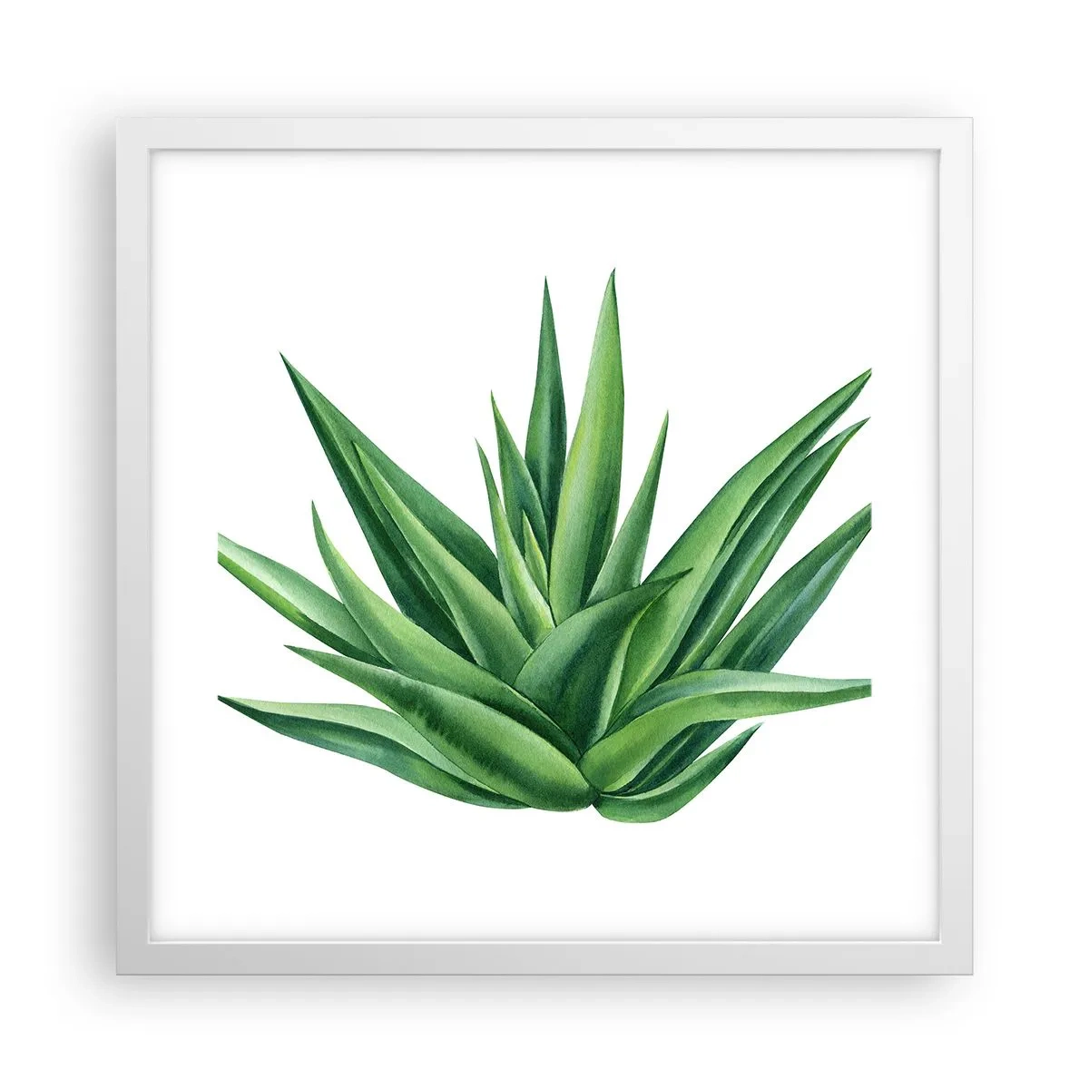 Poster in white frmae - Green - Power - Life - 40x40 cm