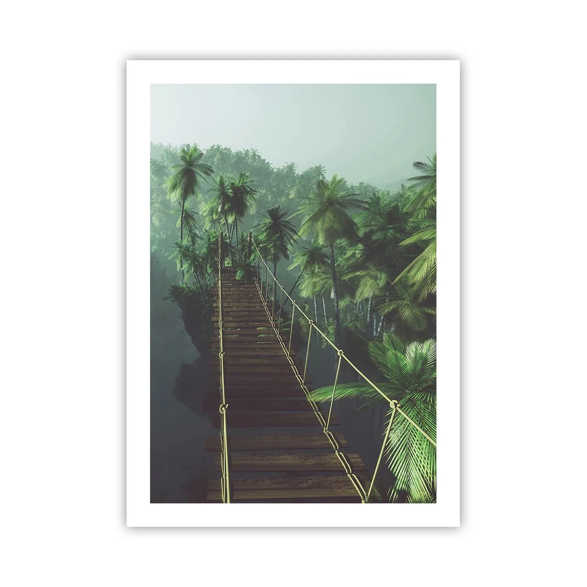Poster - Hanging Bridge in the Green - 50x70 cm
