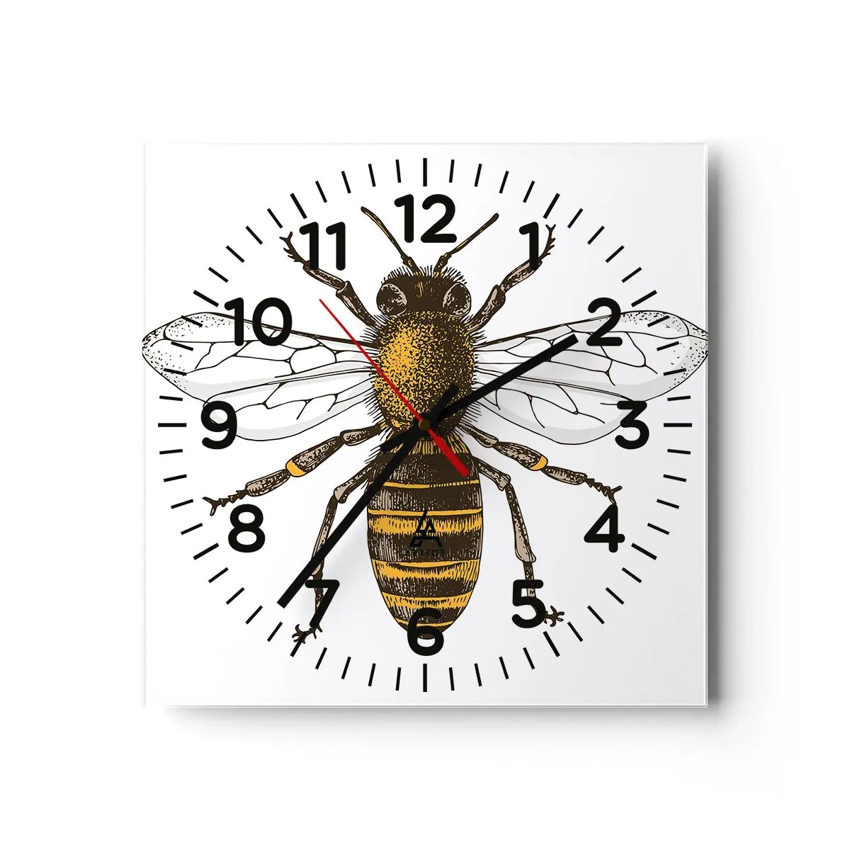Wall clock - Clock on glass - Beautiful and Good - 30x30 cm