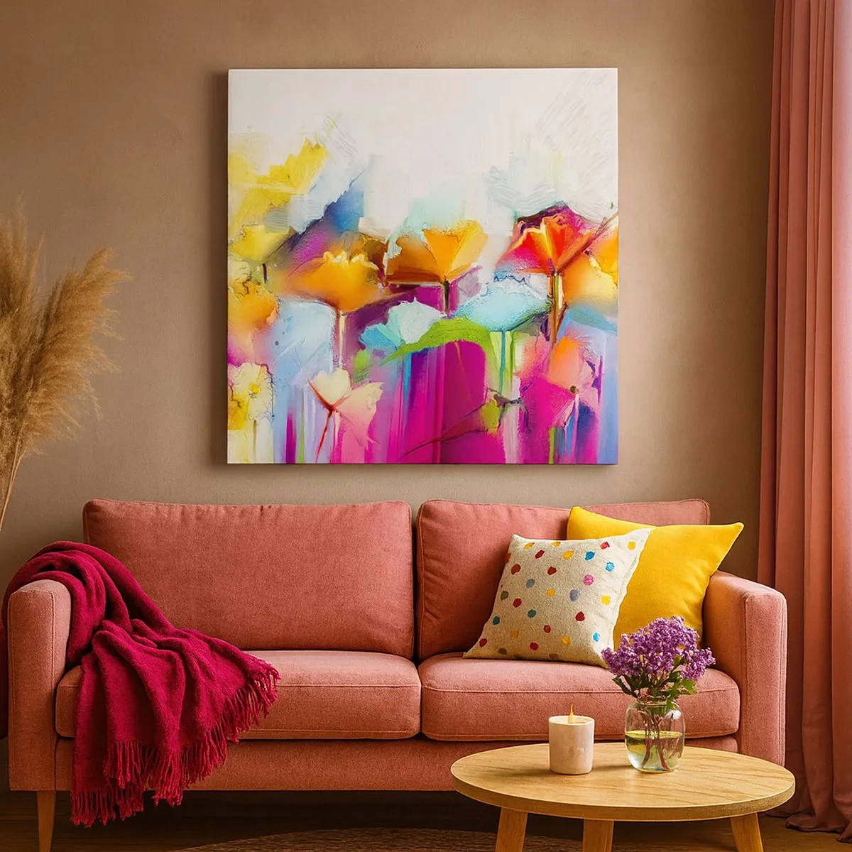 Canvas picture - Rainbow Has Bloomed - 30x30 cm