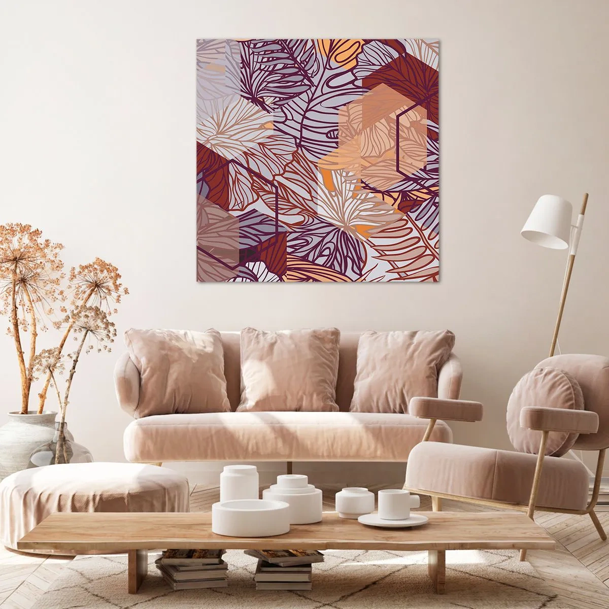 Canvas picture - Impossible Union of Geometry and Nature - 50x50 cm