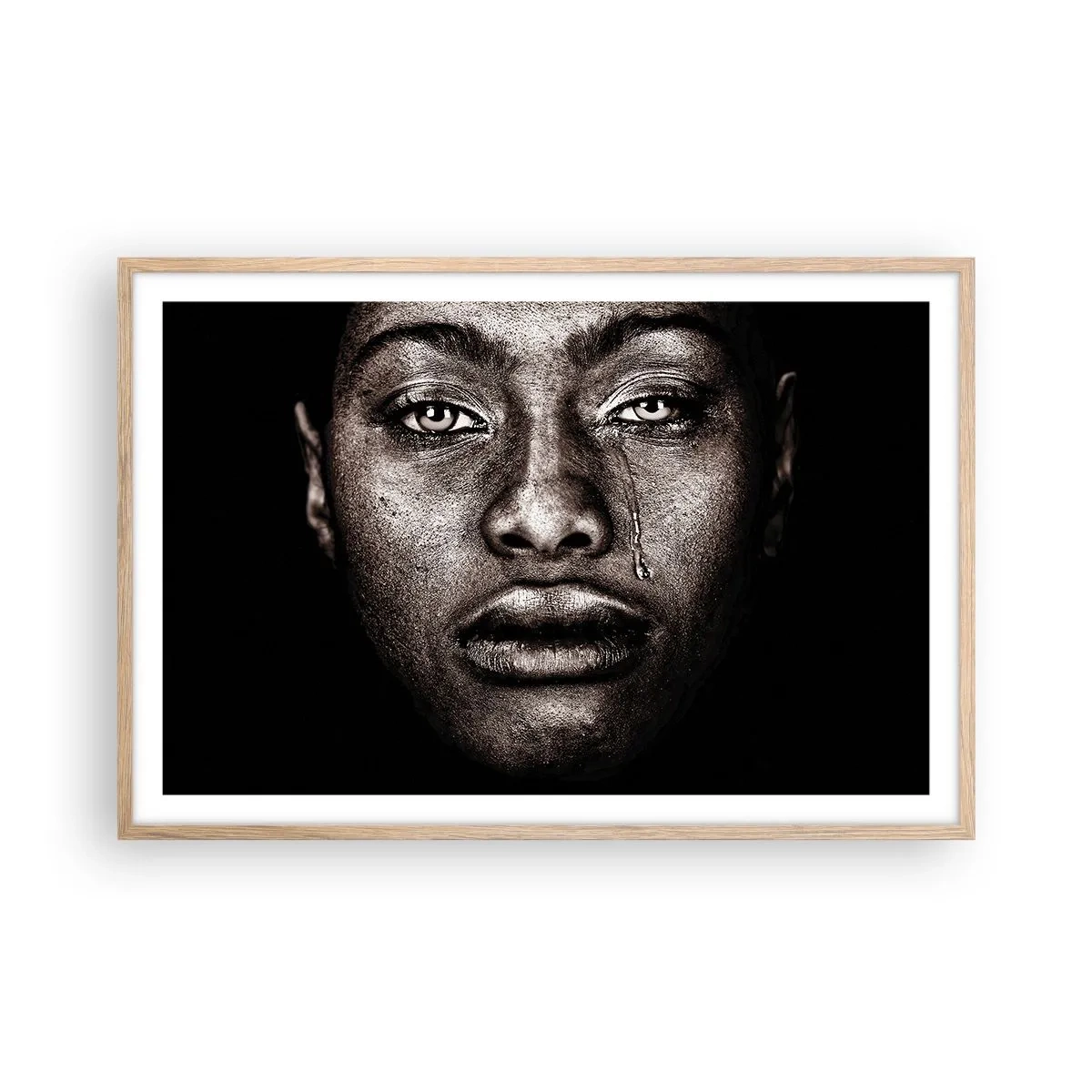 Poster in light oak frame - One Tear - 91x61 cm