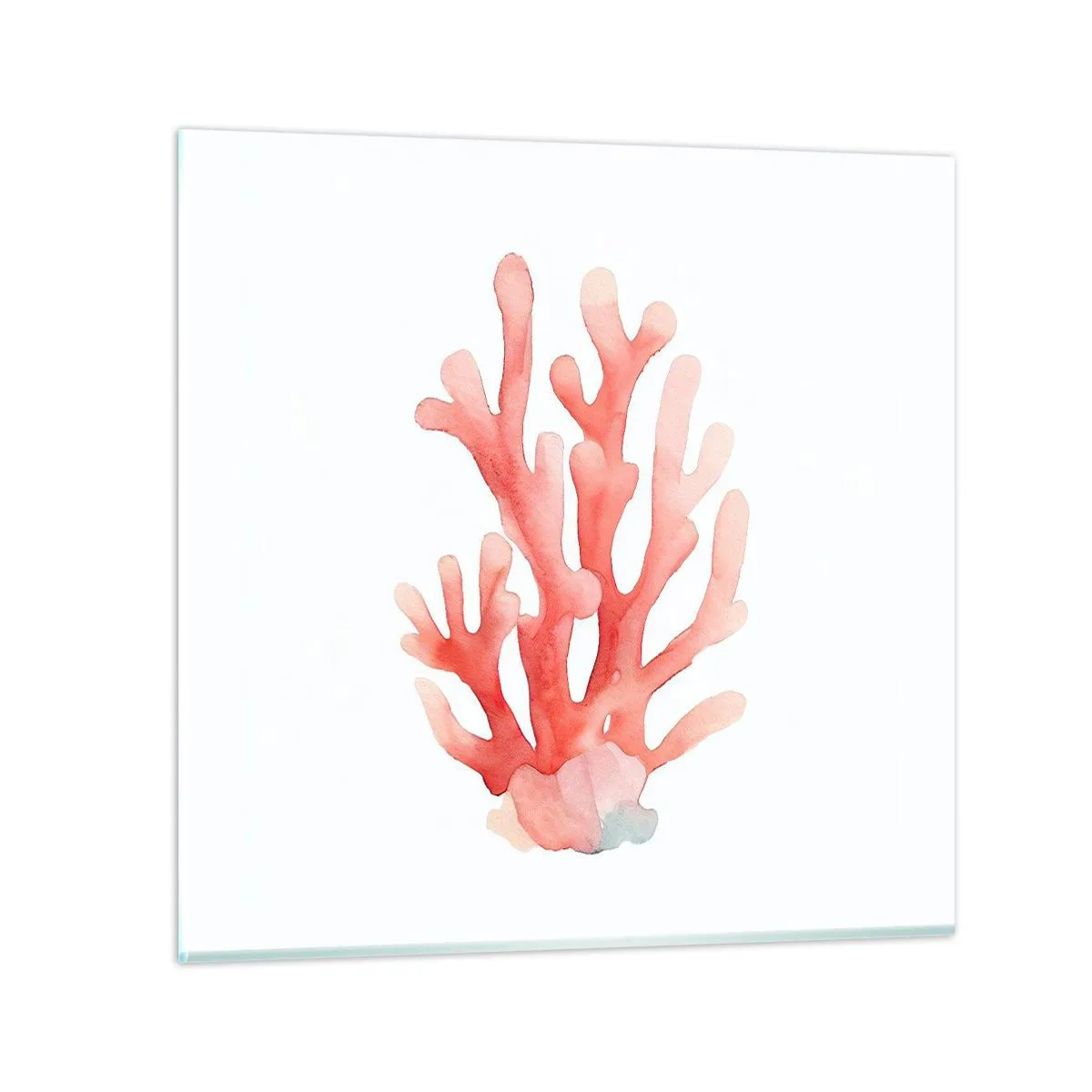 Glass picture - Coral Colour Colars - 30x30 cm