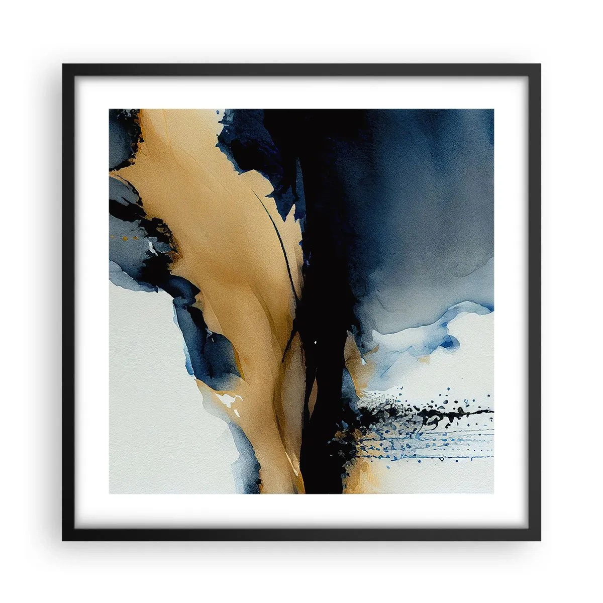 Poster in black frame - Behind the Curtain - 50x50 cm