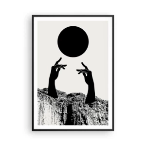 Poster in black frame - Surrealistic Composition: Sun and the Rest - 70x100 cm