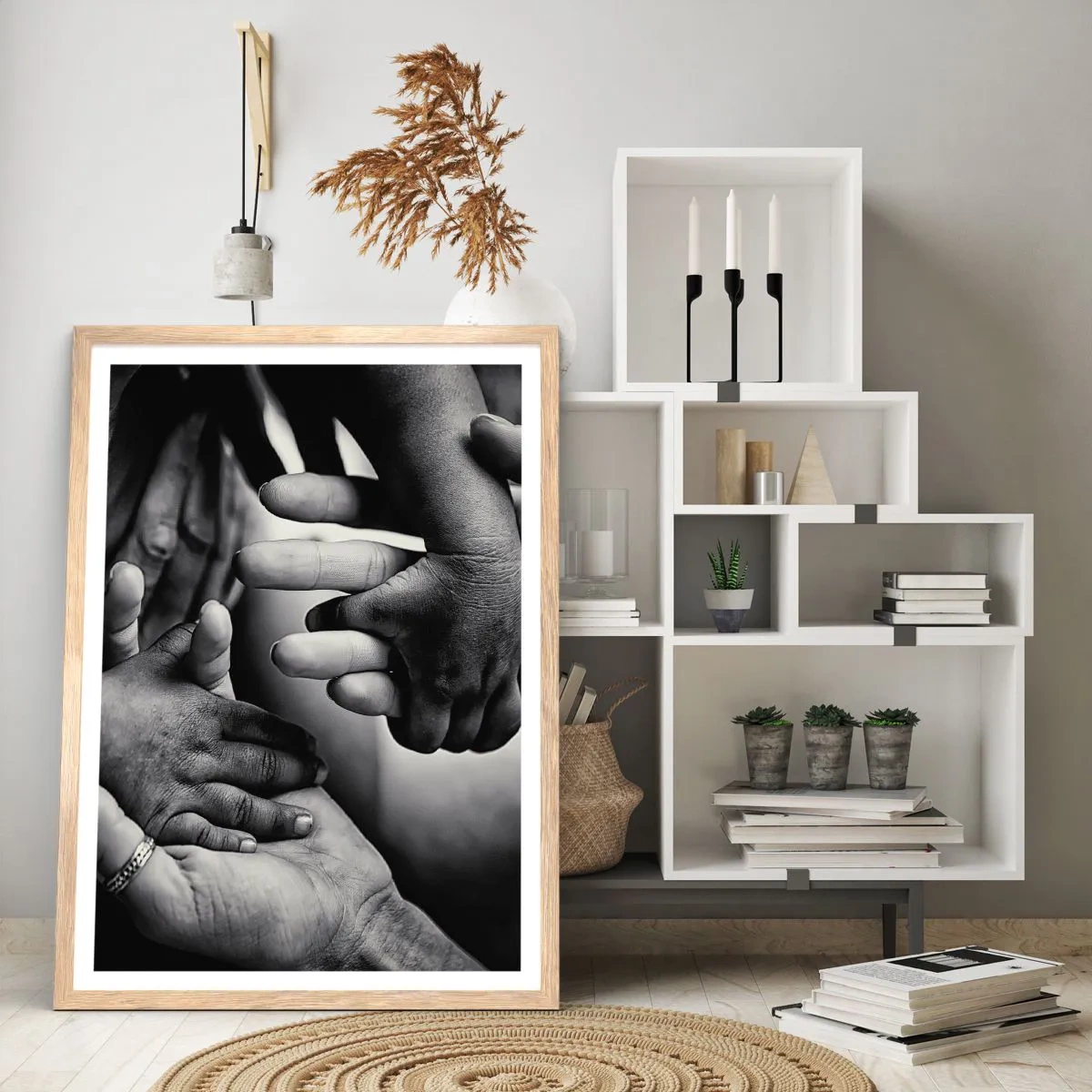 Poster in light oak frame - To be a Man - 30x40 cm