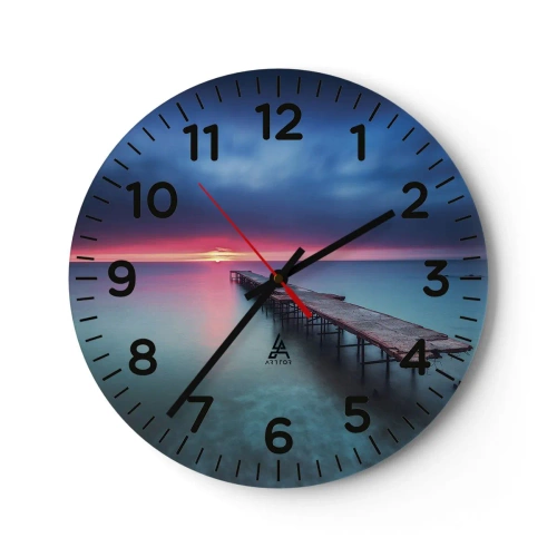 Wall clock - Clock on glass - Between Heaven and Earth - 40x40 cm