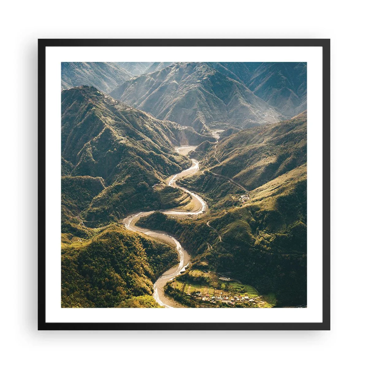Poster in black frame - Straight from the Heart of the Mountains - 60x60 cm
