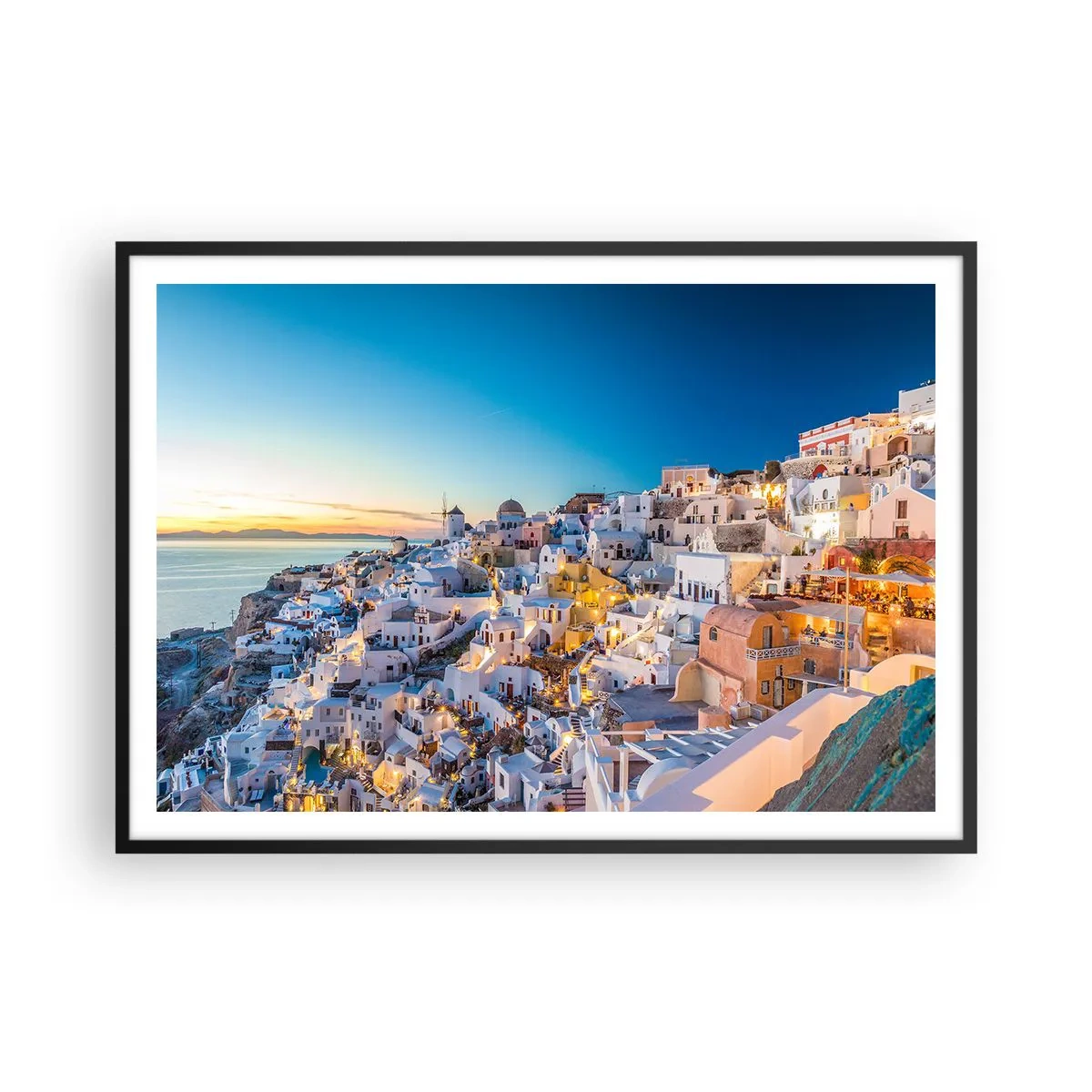 Poster in black frame - Essence of Greekness - 100x70 cm