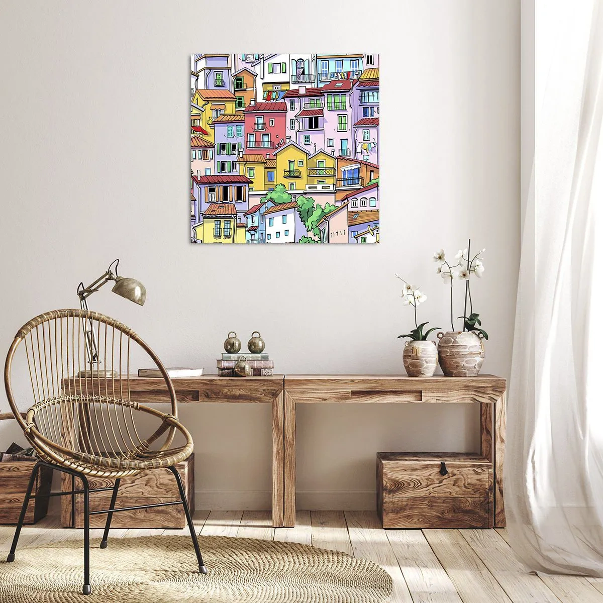 Canvas picture - Merry City - 60x60 cm