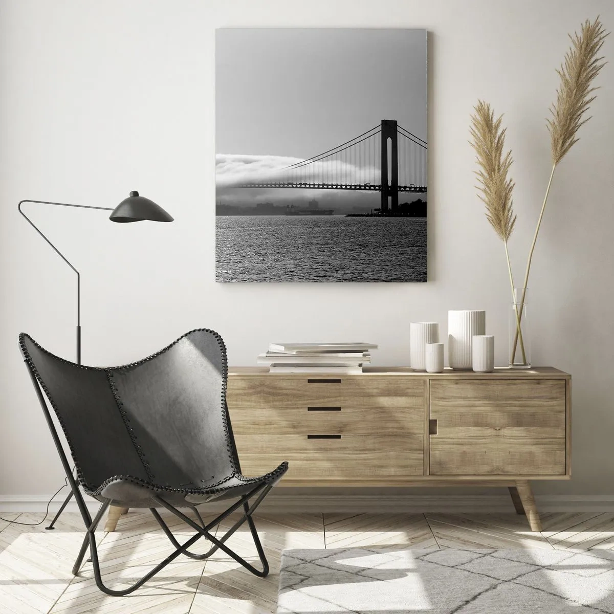 Glass picture - Sailing through the Golden Gate - 70x100 cm