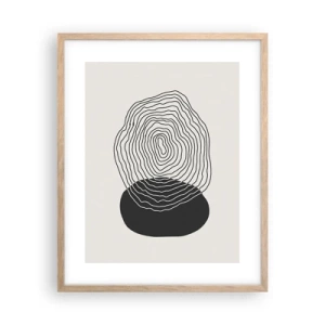 Poster in light oak frame - Durability and Vibration - 40x50 cm