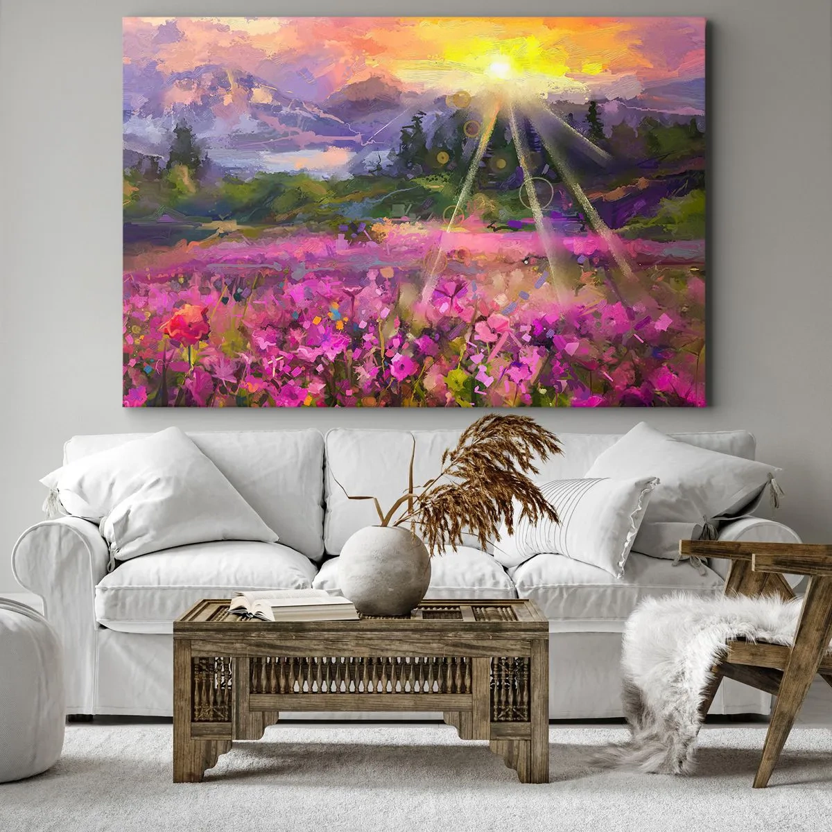 Canvas picture - In a Valley, Looked after by the Sun - 120x80 cm
