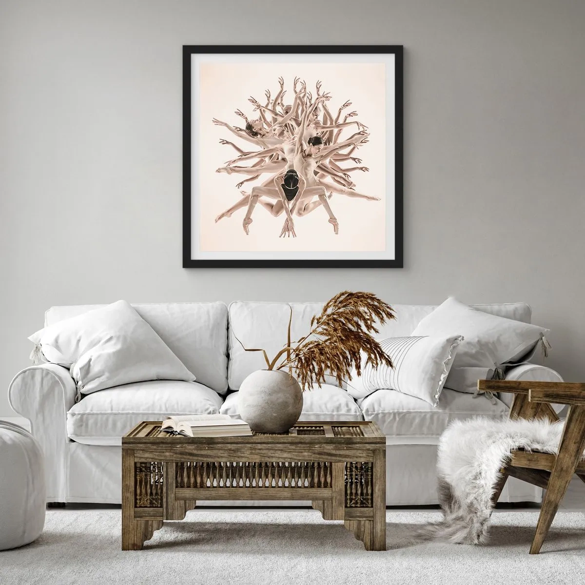 Poster in black frame - Dance in Bloom - 30x30 cm