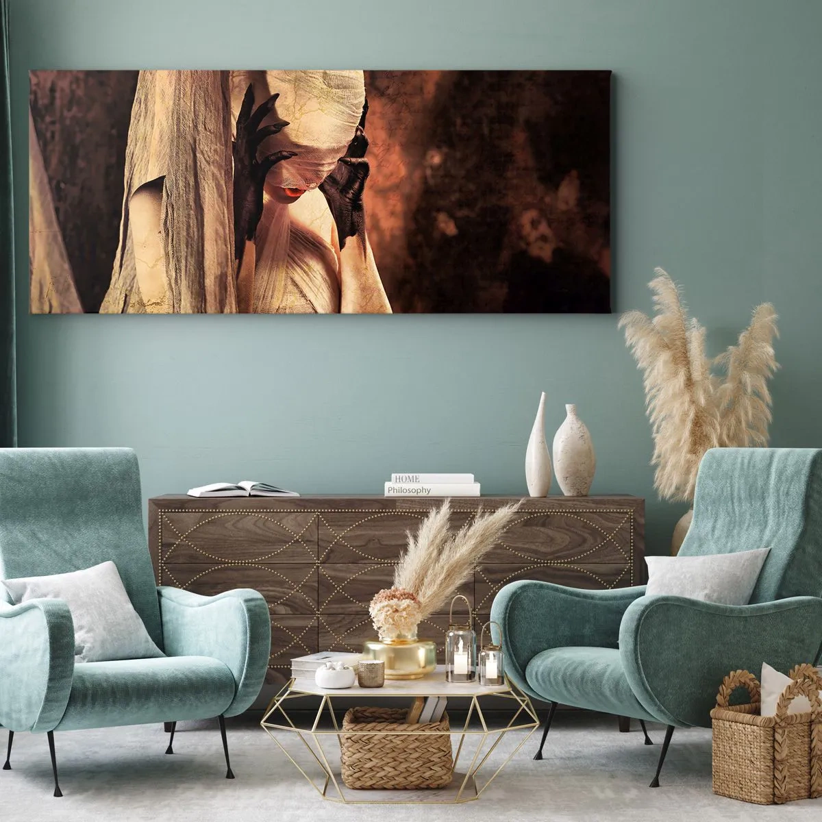Canvas picture - Between Good and Evil - 120x50 cm