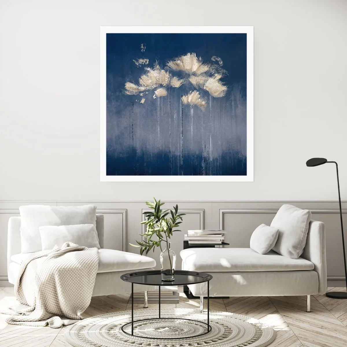 Poster - Like Flakes in the Wind - 50x50 cm