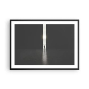 Poster in black frame - Step to Bright Future - 70x50 cm