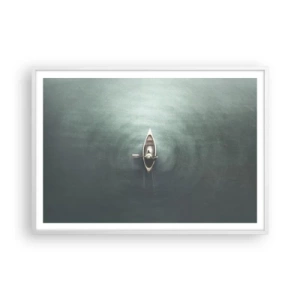 Poster in white frmae - Through Moon Lake - 100x70 cm